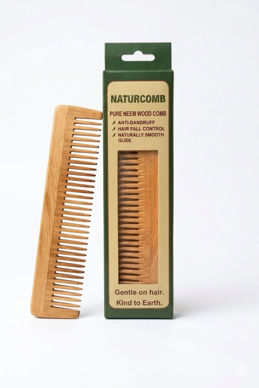 Plain Neem Wood Comb