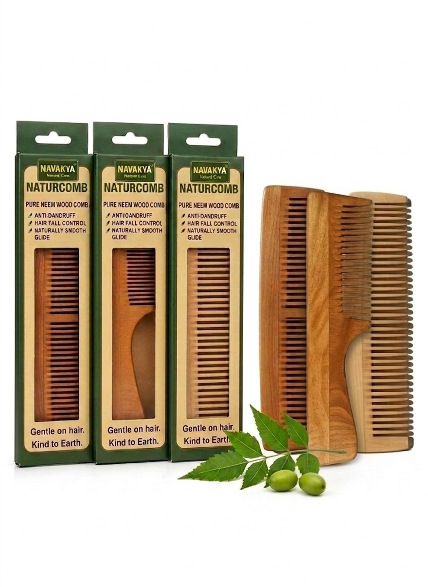 Neem Wood Comb Set of 3